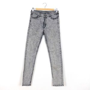 H&M High-Rise Grey Marbled Acid Wash Jeggings Size 8
